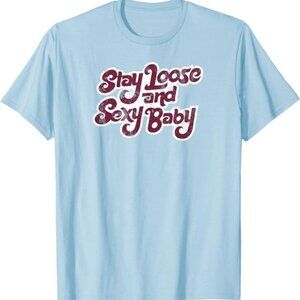 Stay Loose And Sexy Baby Graphic T-Shirt Baseball Themed Funny Casual Tee 159